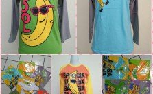Grosir Kaos Raglan ABG Motif Banana Murah Bandung