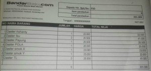 GROSIR PAKAIAN MURAH ONLINE DI BANDUNG NOTA Paket Retail Daster  
