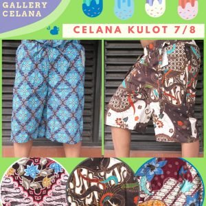 GROSIR PAKAIAN MURAH ONLINE DI BANDUNG Pabrik Celana Kulot Motif Batik 7/8 Dewasa Murah di Bandung  