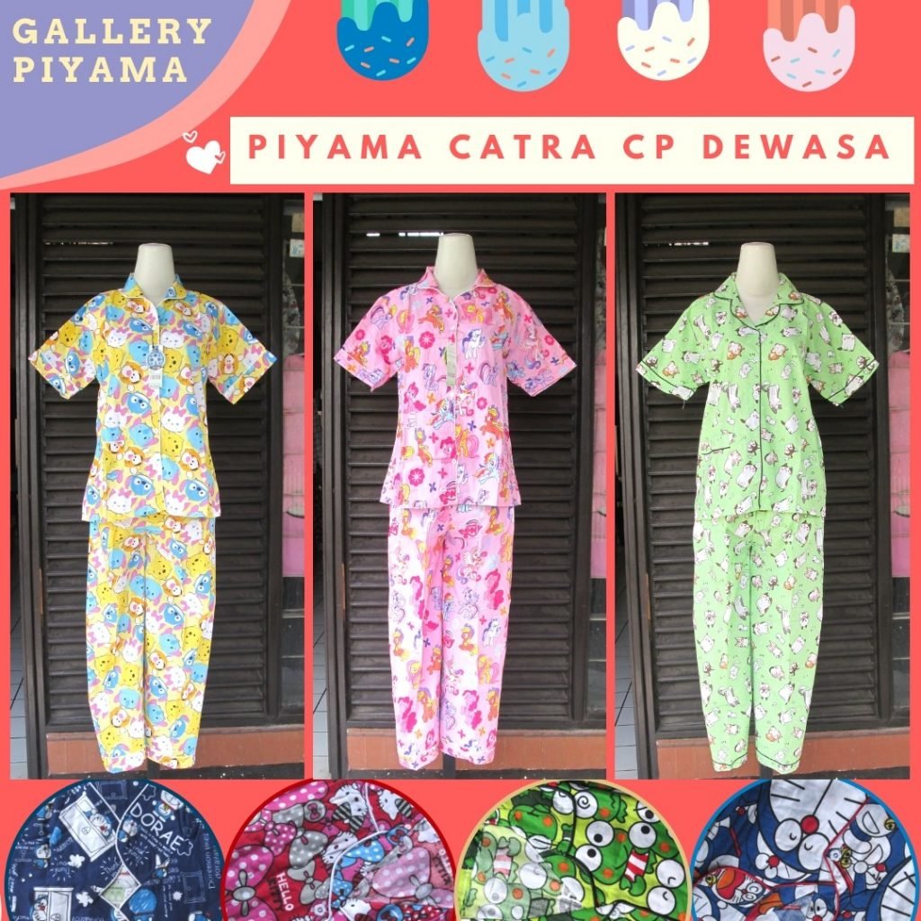 GROSIR PAKAIAN MURAH ONLINE DI BANDUNG Distributor Piyama Catra Celana Panjang Termurah di Bandung 51Ribuan  