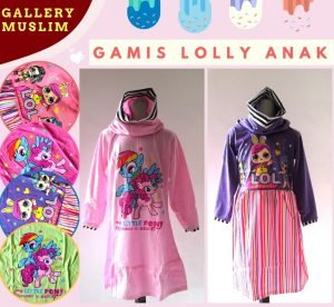 GROSIR PAKAIAN MURAH ONLINE DI BANDUNG Produsen Gamis Lolly Anak Perempuan Murah di Bandung  