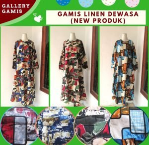 GROSIR PAKAIAN MURAH ONLINE DI BANDUNG Supplier Gamis Linen Dewasa Terbaru Murah di Bandung  