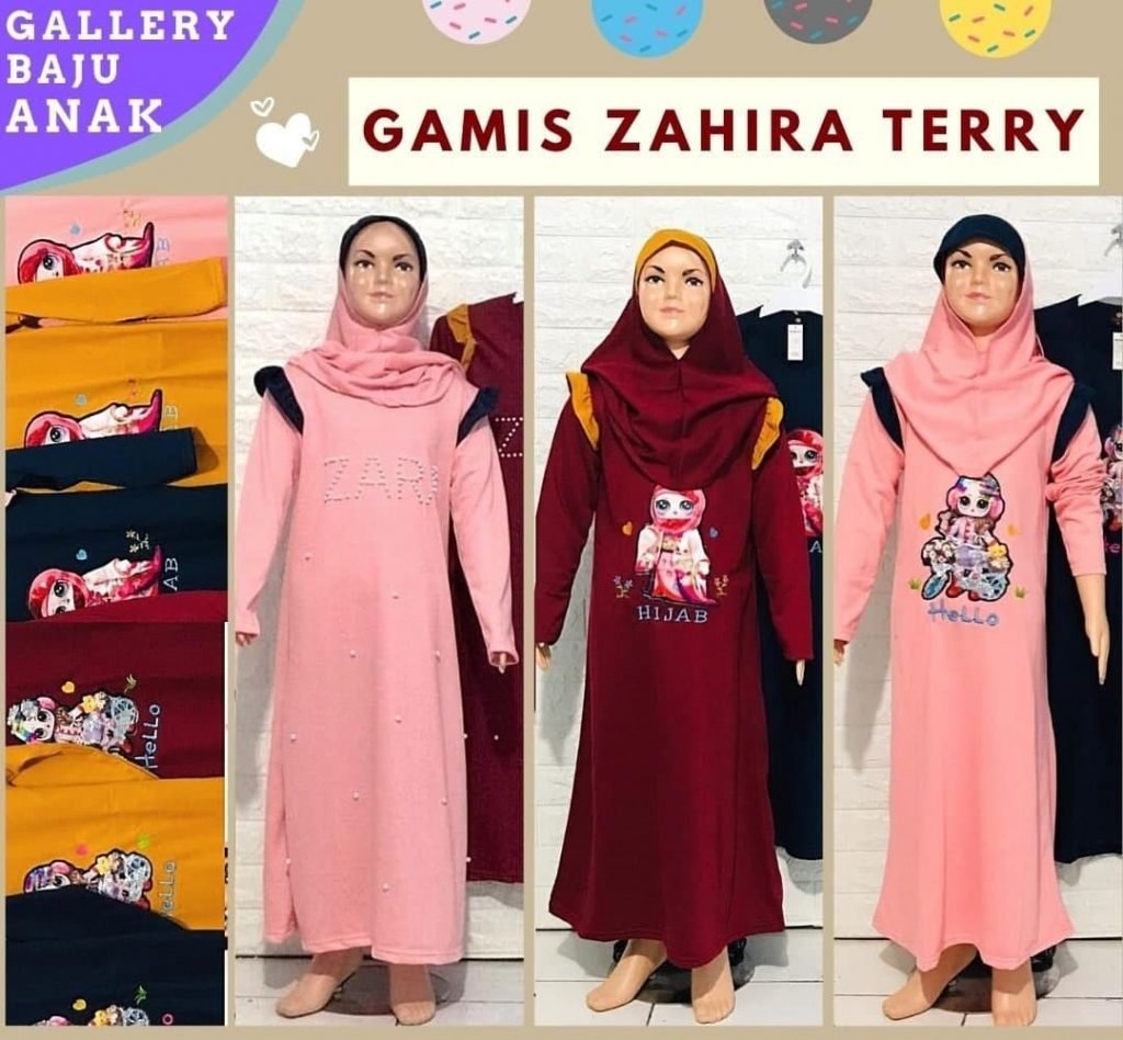 GROSIR PAKAIAN MURAH ONLINE DI BANDUNG Produsen Gamis Zahira Anak Murah di Bandung  